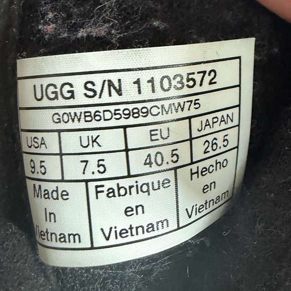 UGG Australia Wilde Combat Moto Black Leather MidTop Buckle Zip Boot Women’s 9.5 - Picture 10 of 10